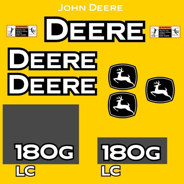 Fits 180G LC John Deere Excavator Replacement Decals