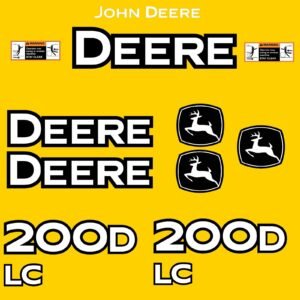 Fits 200D LC John Deere Excavator Replacement Decals