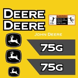 Fits 75G (2021+) John Deere Excavator Replacement Decals