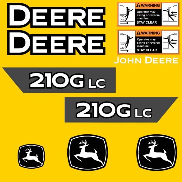 Fits 210G LC John Deere Excavator Replacement Decals