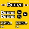 Fits 225D LC John Deere Excavator Replacement Decals