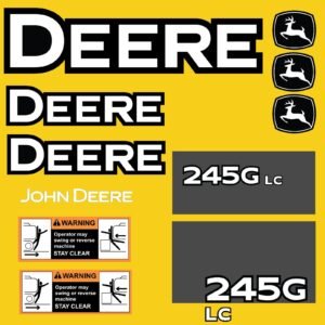Fits 245G LC John Deere Excavator Replacement Decals