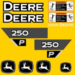 Fits 250 P-Tier John Deere Excavator Replacement Decals