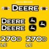Fits 270D LC John Deere Excavator Replacement Decals