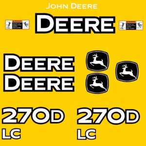 Fits 270D LC John Deere Excavator Replacement Decals