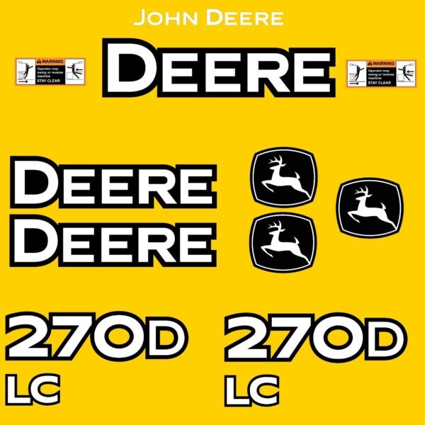 Fits 270D LC John Deere Excavator Replacement Decals