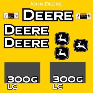 Fits 300G LC John Deere Excavator Replacement Decals