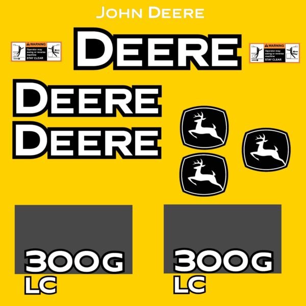 Fits 300G LC John Deere Excavator Replacement Decals