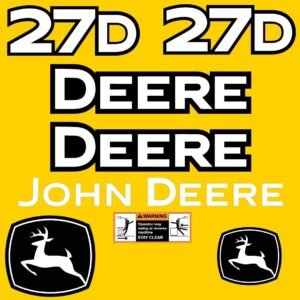 Fits 27D John Deere Excavator Replacement Decals