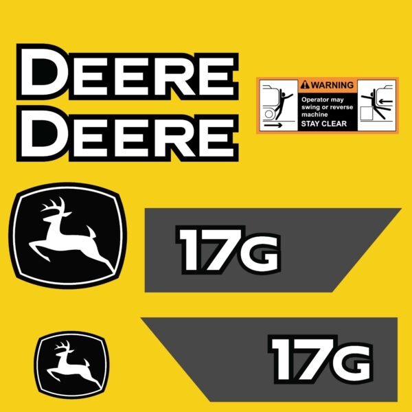 Fits 17G John Deere Excavator Replacement Decals