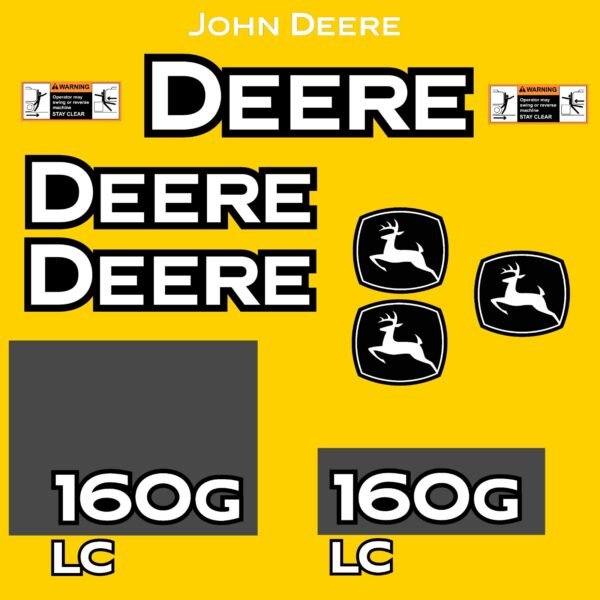 Fits 160G LC John Deere Excavator Replacement Decals