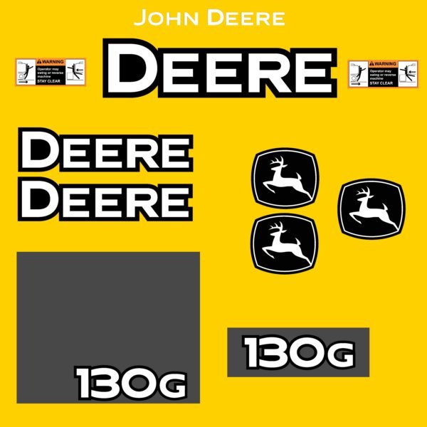 Fits 130G John Deere Excavator Replacement Decals