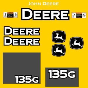 Fits 135G John Deere Excavator Replacement Decals