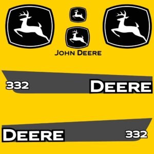 Fits 332 John Deere Skid Steer Replacement Decals