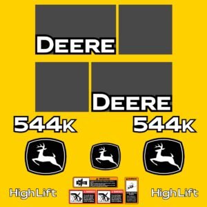 Fits 544K John Deere Wheel Loader Replacement Decals