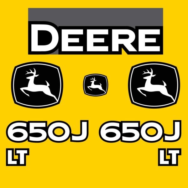 Fits 650J LT John Deere Crawler Dozer Replacement Decals