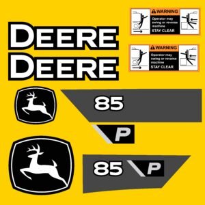 Fits 85 P-Tier John Deere Excavator Replacement Decals