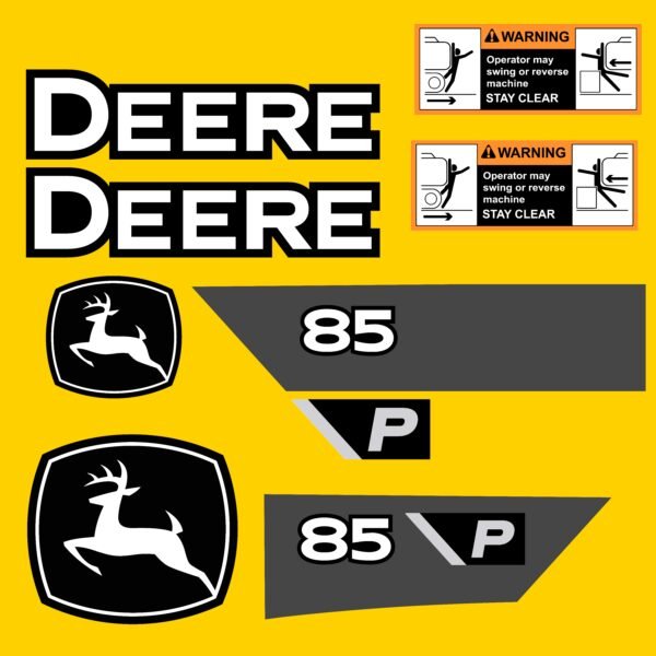 Fits 85 P-Tier John Deere Excavator Replacement Decals