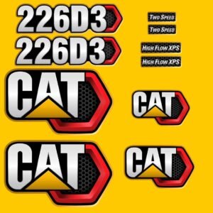 Fits 226D3 Caterpillar Skid Steer Replacement Decals - Dun Decals