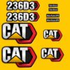 Fits 236D3 Caterpillar Skid Steer Replacement Decals