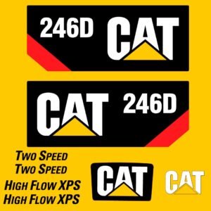 Fits 246D Caterpillar Skid Steer Replacement Decals - Dun Decals