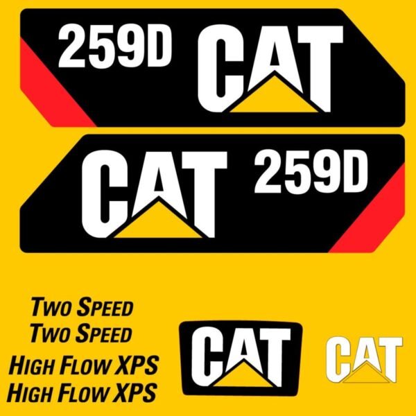 Fits 259D Caterpillar Skid Steer Replacement Decals