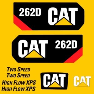 Fits 262D Caterpillar Skid Steer Replacement Decals - Dun Decals