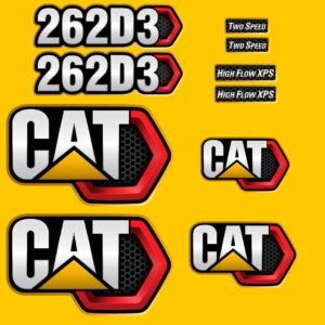 Fits 262D3 Caterpillar Skid Steer Replacement Decals - Dun Decals