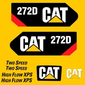 Fits 272D (2013) Caterpillar Skid Steer Replacement Decals - Dun Decals