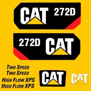 Fits 272D Caterpillar Skid Steer Replacement Decals - Dun Decals