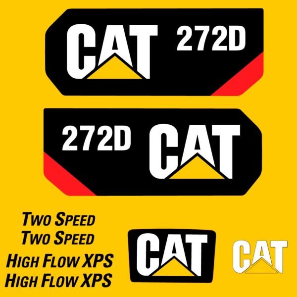 Fits 272D Caterpillar Skid Steer Replacement Decals - Dun Decals