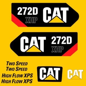 Fits 272D XHP (2013) Caterpillar Skid Steer Replacement Decals - Dun Decals