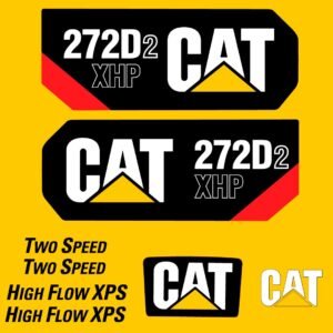 Fits 272D2 XHP Caterpillar Skid Steer Replacement Decals - Dun Decals