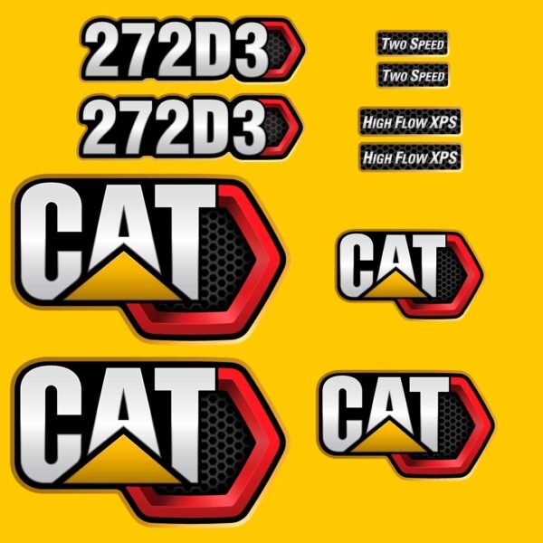 Fits 272D3 Caterpillar Skid Steer Replacement Decals - Dun Decals