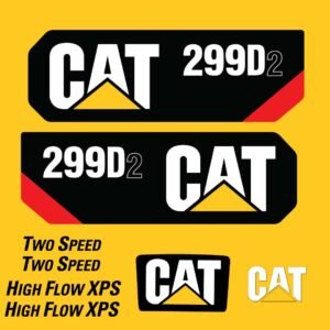 Fits 299D2 Caterpillar Skid Steer Replacement Decals - Dun Decals