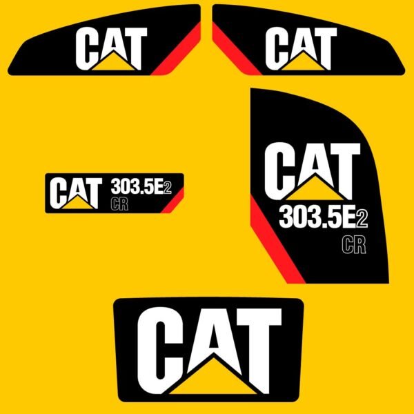 Fits 303.5E2 CR Caterpillar Excavator Replacement Decals - Dun Decals