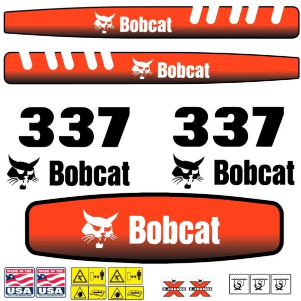 Fits 337 Bobcat Excavator Replacement Decals