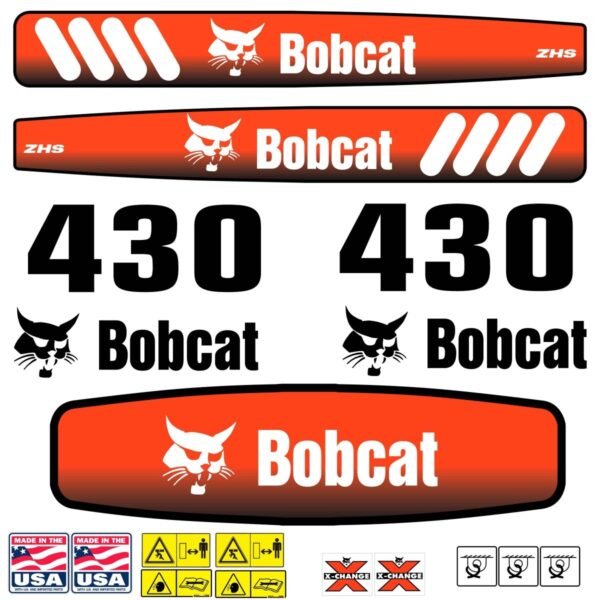 Fits 430 Bobcat Excavator Replacement Decals