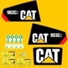 Fits 903C2 Caterpillar Compact Wheel Loader Replacement Decals - Dun Decals