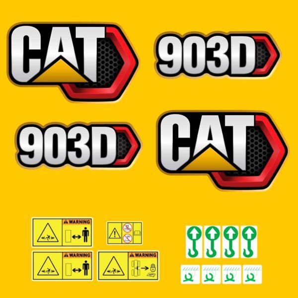 Fits 903D (2019+) Caterpillar Compact Wheel Loader Replacement Decals - Dun Decals