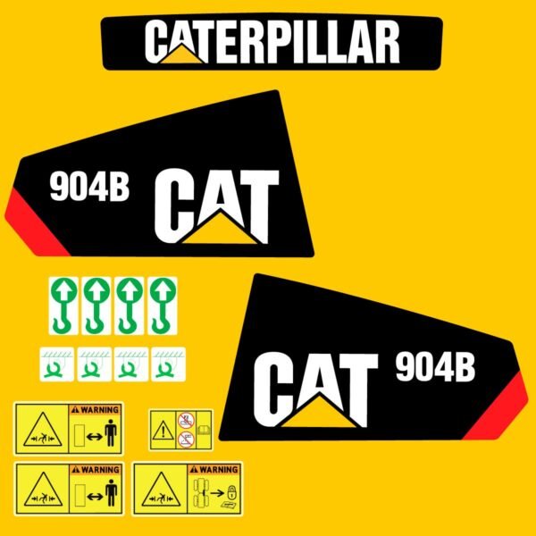Fits 904B Caterpillar Compact Wheel Loader Replacement Decals - Dun Decals