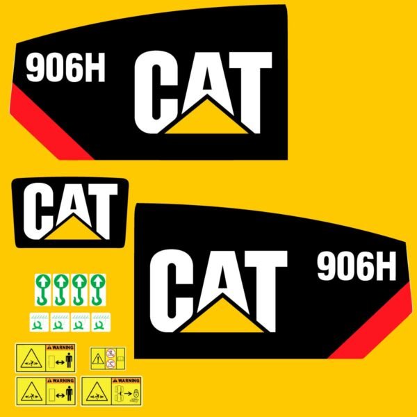 Fits 906H Caterpillar Compact Wheel Loader Replacement Decals - Dun Decals