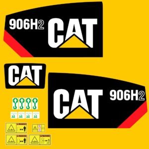 Fits 906H2 Caterpillar Compact Wheel Loader Replacement Decals - Dun Decals