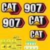 Fits 907 (2019+) Caterpillar Compact Wheel Loader Replacement Decals - Dun Decals