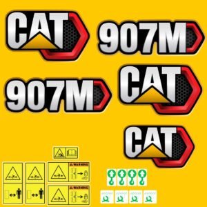 Fits 907M (2019+) Caterpillar Compact Wheel Loader Replacement Decals - Dun Decals