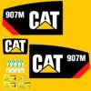 Fits 907M Caterpillar Compact Wheel Loader Replacement Decals - Dun Decals