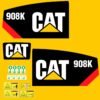 Fits 908K Caterpillar Compact Wheel Loader Replacement Decals - Dun Decals