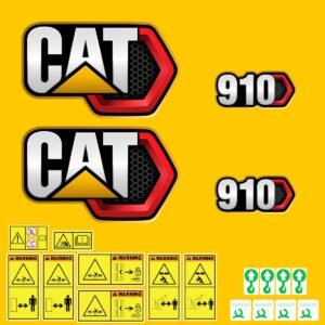 Fits 910 (2019+) Caterpillar Compact Wheel Loader Replacement Decals - Dun Decals