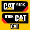 Fits 910K Caterpillar Compact Wheel Loader Replacement Decals - Dun Decals