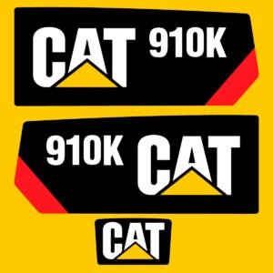Fits 910K Caterpillar Compact Wheel Loader Replacement Decals - Dun Decals